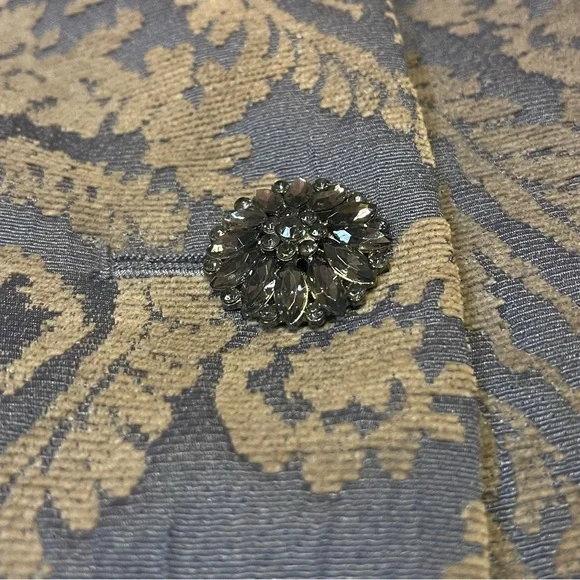 Merona Blue and Gold Paisley Coat - Picture 4 of 7